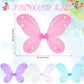 24 Sets Fairy Wings Butterfly Angel Costume Butterfly Wings for Girls Colorful Fairy Wands for Kid Dress up Party Halloween Role