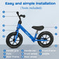 Haweek Toddler Balance Bike For 3-5 Year Old 12” No Pedal Training Bike Toys For Kids 2-4 Years Adjustable Seat & Handlebar Birthday Gifts For 1-3 Boys Girls (Blue)