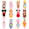 Onest 12 Sets 4 Inch Dolls Cute Baby Dolls Include 12 Pieces Baby Mini Dolls Mini Baby Sleeping Dolls, 12 Sets Handmade Animal Doll Clothes