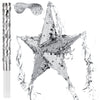 Foil Star Piata with Blindfold and Bat for Kids Birthday Foldable Star Shape Piata with Piata Stick Festive Star Piata Foil Star