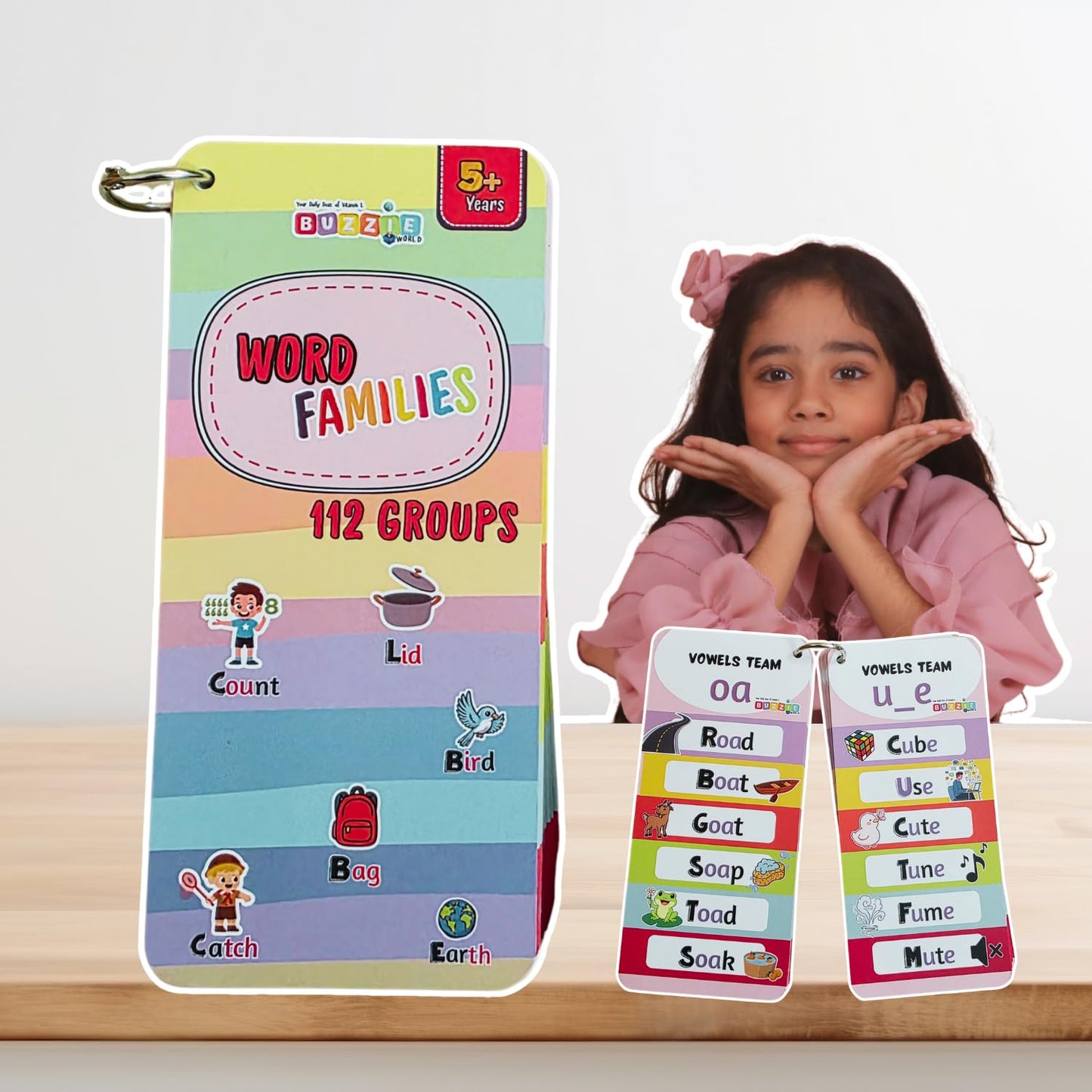 Buzzieworld Word Families Flashcards | Learn To Read English | Preschool & Kindergarten Reading | 112 Family Groups | 60 Double
