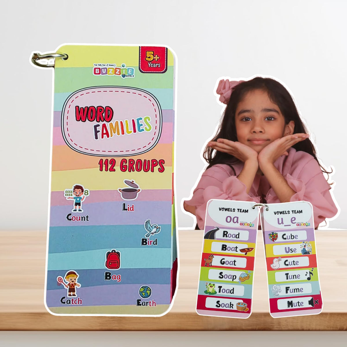 Buzzieworld Word Families Flashcards | Learn To Read English | Preschool & Kindergarten Reading | 112 Family Groups | 60 Double