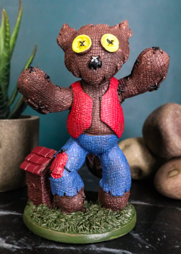 Ebros Day Of The Dead Nursery Tales Villain Pinheadz Monster With Voodoo Stitches Figurine Halloween Collectible Fantasy Mythical Beings Undead Apocalypse Horror Icon (The Big Bad Wolf)