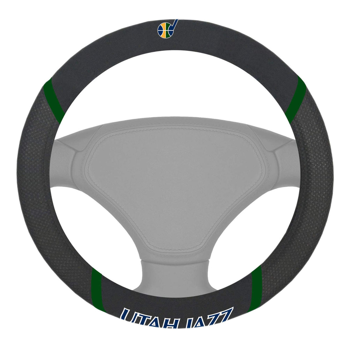 FANMATS 14936 NBA Utah Jazz Polyester Steering Wheel Cover , 15x15