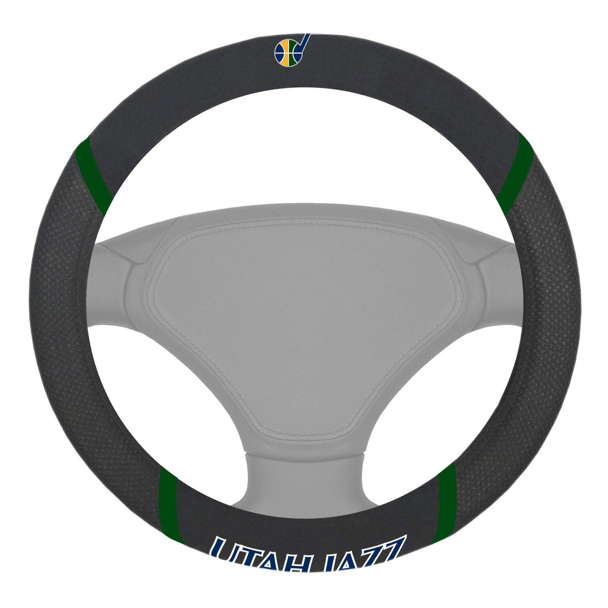 FANMATS 14936 NBA Utah Jazz Polyester Steering Wheel Cover , 15x15