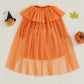 Toddler Kids Little Girl Halloween Costumes Witch Sparkle Cape Glitter Cloak Pumpkin Dress Baby Party Outfit (A Pumpkin Dress Ca