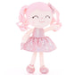 Gloveleya Baby Dolls Soft Snuggly Doll First Baby Girl Gifts Plush Doll With Sparkling Dress Pink 12Inches Pearlescent Series