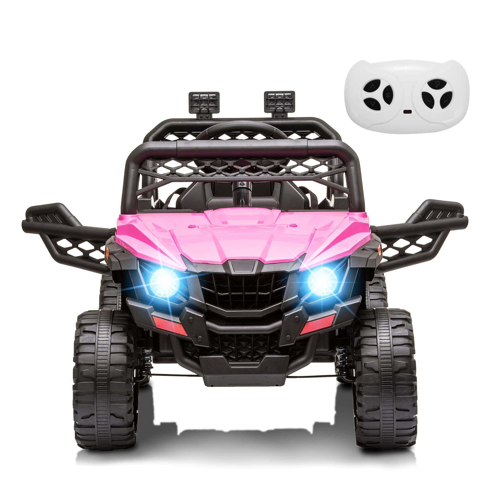 12V Kids Ride on UTV Electric Vehicle for Toddlers Battery Powered Ride On Car Toy with Remote Control, 4 Wheels Spring Suspensi