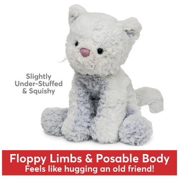 Gund Cozys Collection Kitty Cat Plush Soft Stuffed Animal For Ages 1 And Up, Blue, 10''