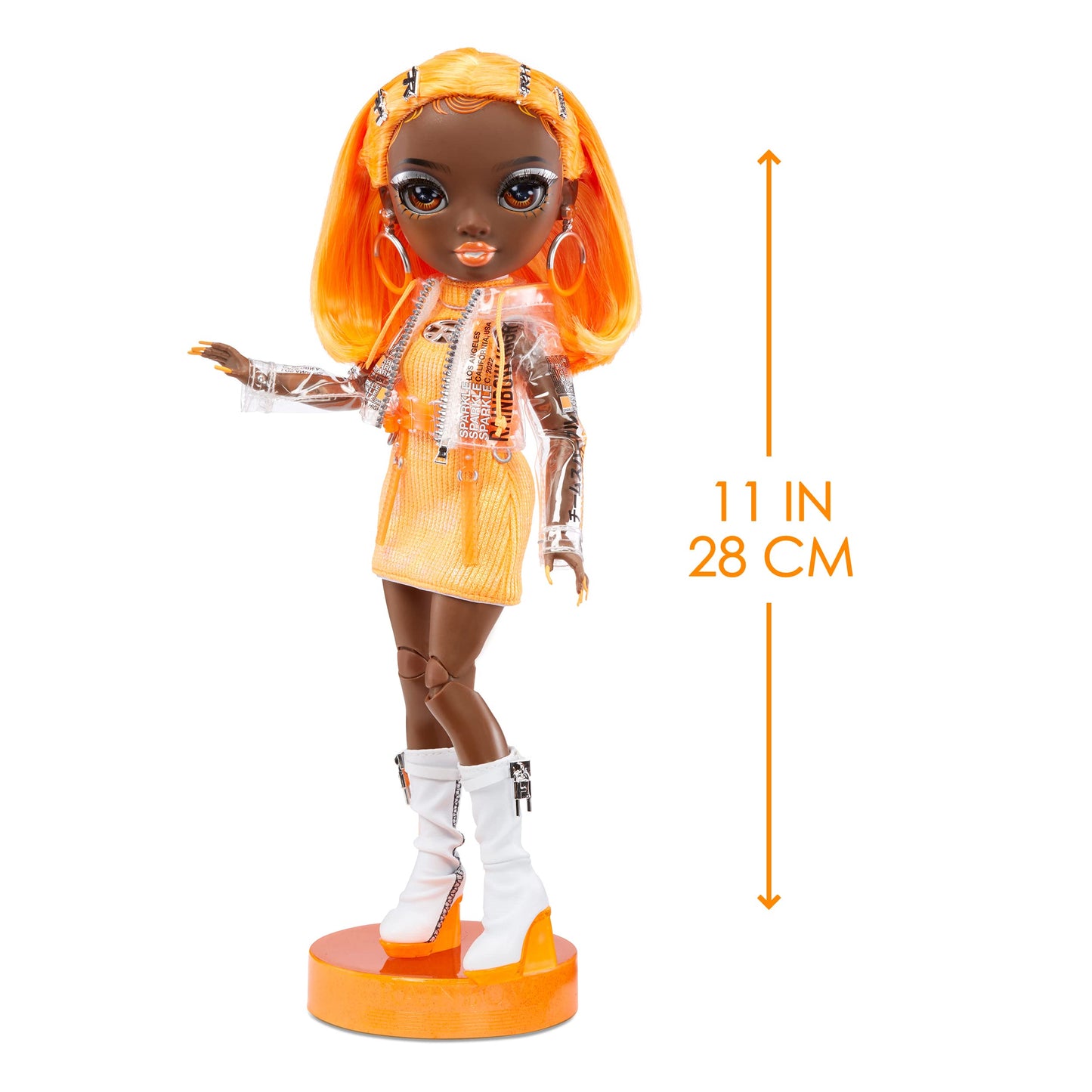 Rainbow High Michelle- Orange Fashion Doll. Fashionable Outfit & 10+ Colorful Play Accessories. Great Gift for Kids 4-12 Years O