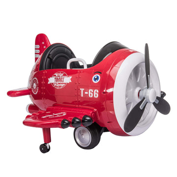 Electric Car For Kids Ride On Airplane Toy Tobbi Battery Powered 12V Kids' Electric Vehicle Rideable Airplane With Remote Contro