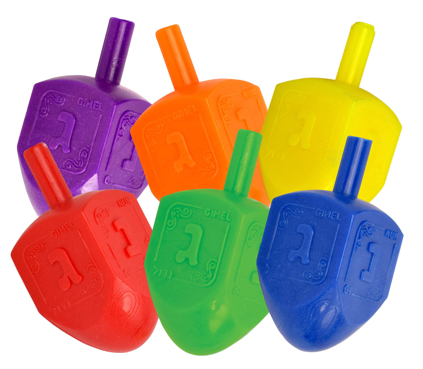 Izzy 'n' Dizzy Medium Dreidels Assorted Colors with Classic Chanukah Spinning Draidel Game  Gift and Prize - Bulk (Pack of 30)