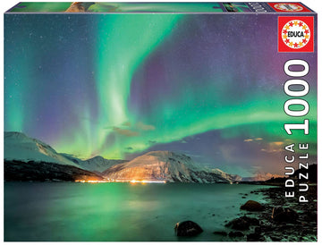 Educa - Aurora Borealis - 1000 Piece Jigsaw Puzzle - Puzzle Glue Included - Completed Image Measures 26.8' X 18.9' - Ages 14+ (17967)