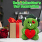Jizwpoom Valentines Day Plushies - Valentines Dinosaur Plush, Valentines Stuffed Anima Dinosaur Toy, Cute Heart Dinosaur Valenti