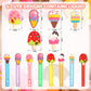 48 Pieces Mini Ice Cream Bubbles Wands Ice Cream Theme Party Favors Party Supplies Decorations For Kids Adults Goodie Bag Filler