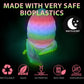 Fuwkeo 5" Dual-Color 3D Printed Dragon Egg with 12" Flexible Crystal Dragon - Luminous Rainbow Mythical Gift