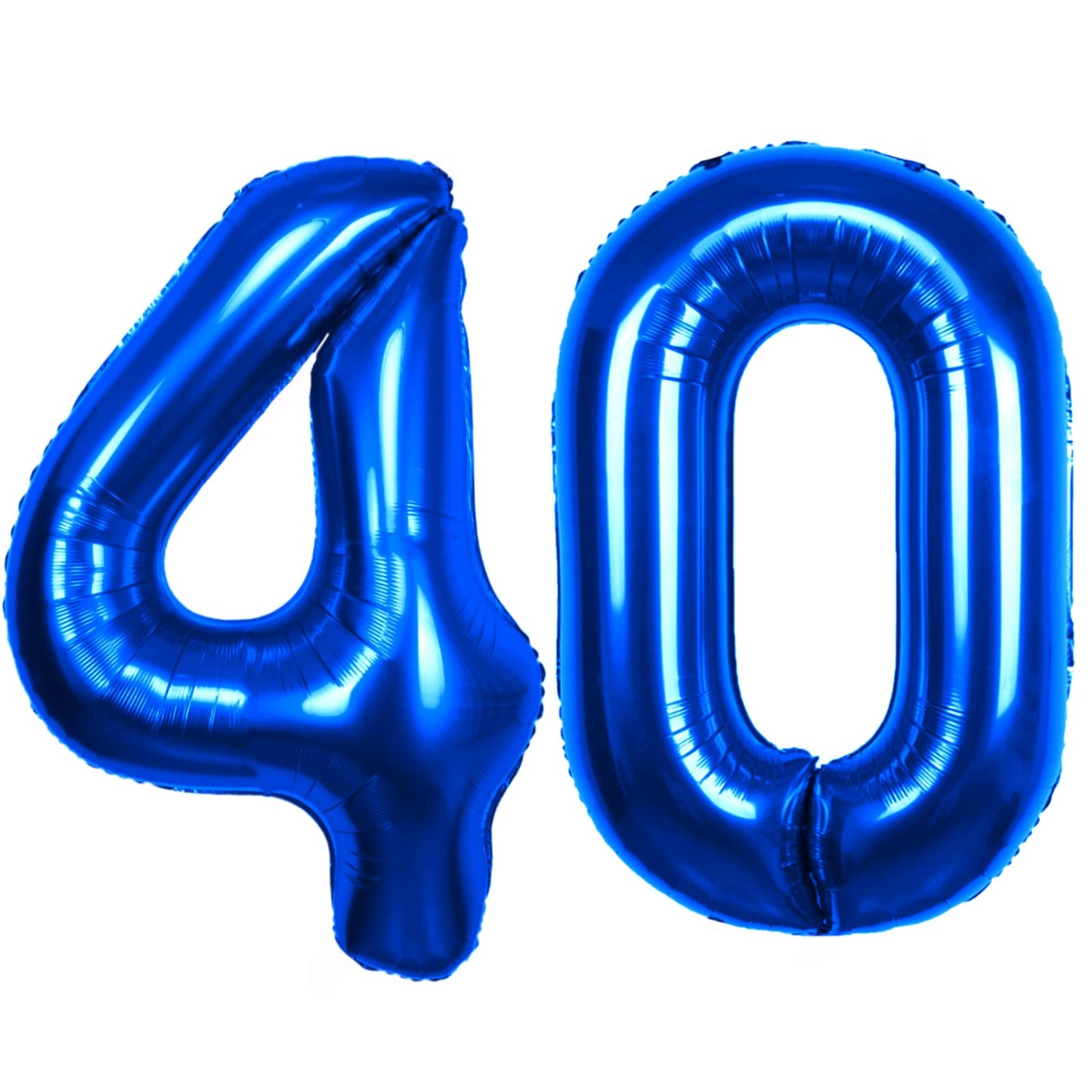 40 Inch Number 40 Balloon Blue Jumbo Giant Big Large Number 40 Foil Mylar Blue Balloons 40Th Birthday Party Anniversary Decorati