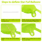 60 Pcs Fruit Green Star Balloons Foil Starburst Balloons Explosion 12 Point Cone Balloons Large For Wedding Anniversary Backdrop