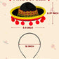 Melisheer 18 Pieces Sombrero Hats, Universal Cinco De Mayo Themed Costume Headwear, Fiesta Headbands with Ball Fringe and Fabric