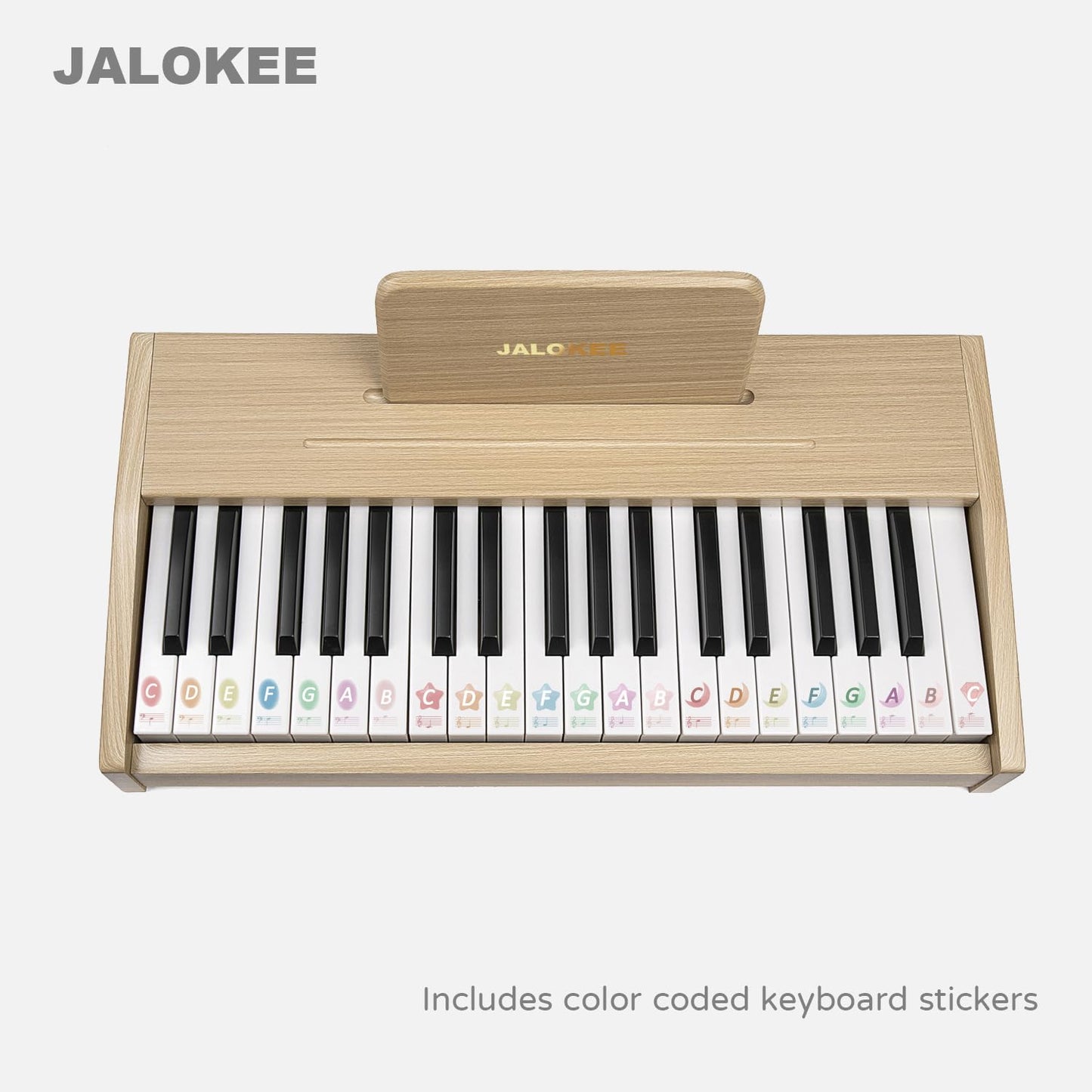 JALOKEE Kids Piano Keyboard, Digital Piano for Kids, Music Educational Instrument Toy, Wood Toy for 3+ Girls and Boys (Oak, 37 K