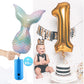 Electric Magic Balloon Pump, Electric Air Inflator Party Air Blower Pump With 1 Nozzle 1 Balloon Cutter And 10 Pcs Long Balloons