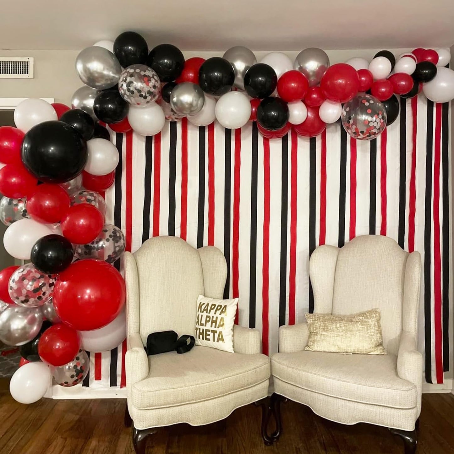 Black Red Silver Balloons, 12 Inch Black Red White Latex Balloons Black Red Silver Confetti Balloons Party Decoration For Birthd