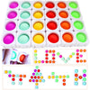 24 Pcs Fidget Blocks, Push Silicone Popper Fidget Sensory Toy, Infinity Diy Pop Building Blocks, Great Tool For Classroom (White