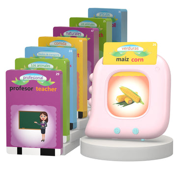 Bilingual Spanish & English Talking Flash Cards For Toddlers 1 2 3 4 5 6, Audible Toys Learning Spanish For Kids,Pocket Speech T