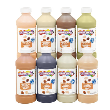 Colorations Colors Like Me Washable Tempera Paint, 8 Oz. - Set Of 8