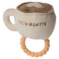 Mary Meyer Sweet Soothie Soft Baby Rattle With Teether Ring, Latte