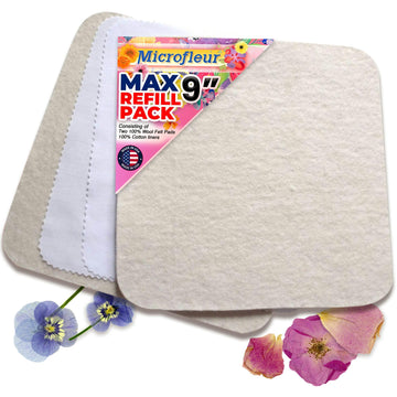 Microfleur - Max Microwave Flower Press Refill Pack - Floral Art Crafting Accessory, Creative Pressing, Diy Handicrafts Creations For Plant Lovers, Replacement Washable Cotton Liners - 9' (23 Cm)