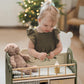 Robud Baby Doll Crib, Wooden Doll Bed With Storage And Bedding, Of Toy Baby Crib To Kids, Pink Baby Doll Beds Suit For Dolls Under 22 Inches