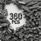 360 Piece Dark Gray Classic Building Blocks Bulk, 7 Sizes Building Bricks Assortment Pack, Compatible with Lego Parts and Pieces