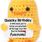 MBL Birthday Gifts for Women Men - Quacky Birthday  You are Awesome Happy Funny Thanksgiving Christmas Stocking Stuffers Crochet Duck for Him Her Teen Boys Girls Sister Best Friends Female Coworkers