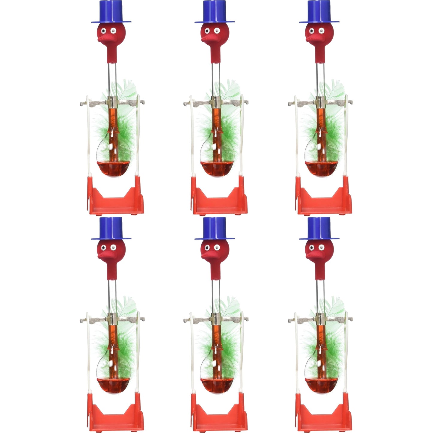 Powertrc Perpetual Motion Sippy Dripping Drinking Bird (6 Packs) Original Vintage Retro Science Birds