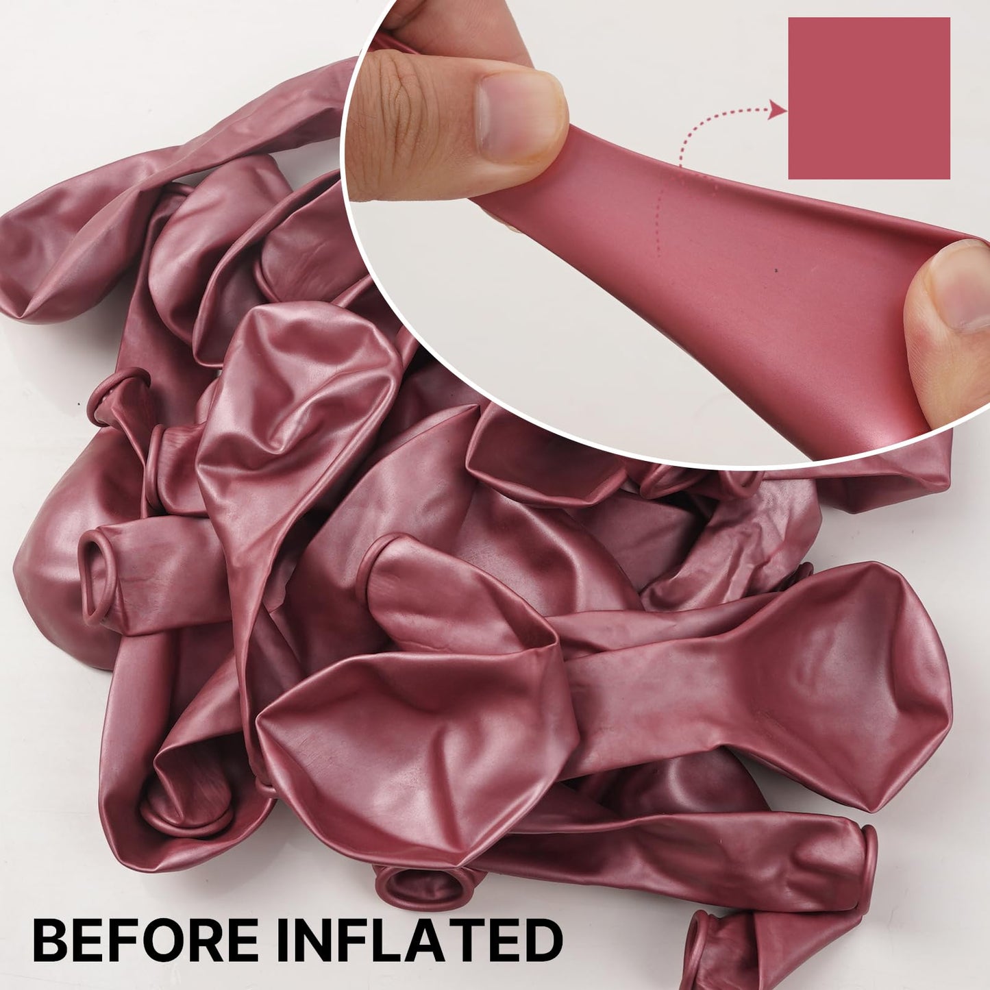 PartyWoo 12" Pink Metallic Balloons - 50 pcs, Rubber, Helium & Air Filled, Perfect for Birthday, Wedding, Anniversary Decorations