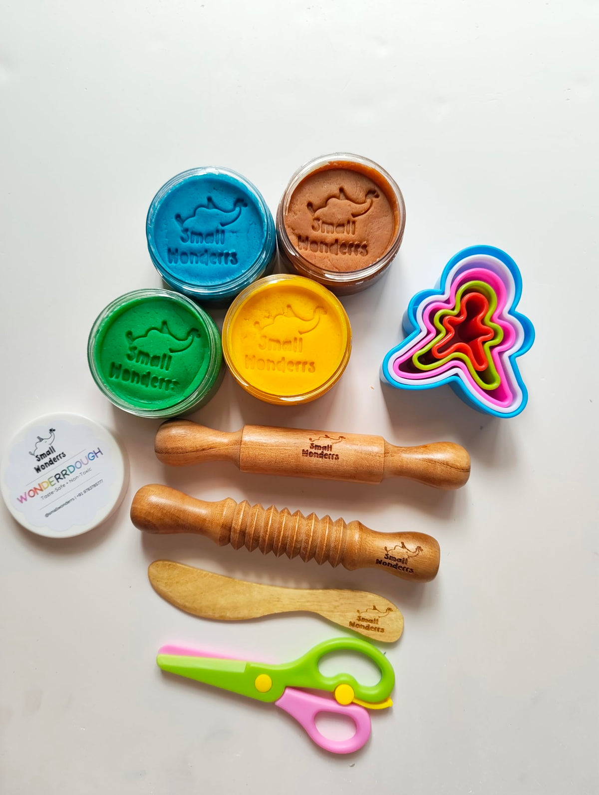 Wonderrdough Play Kit For Kids (13Piece Set) By Small Wonderrs | Montessori Sensory Play Dough Kit For Toddlers (15 Years) | 5