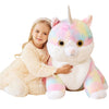 EARTHSOUND Giant Caticorn Plush Toy - 23" Soft Jumbo Cat Unicorn Stuffed Animal, Polyester, Model 2236538