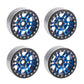 TCRC 4PCS Aluminum 1.9'' High Mass RC Beadlock Wheel Hubs for 1/10 RC Crawler Car TRAXXAS TRX4 TRX6 Axial SCX10 Tamiya CC01 (Blu