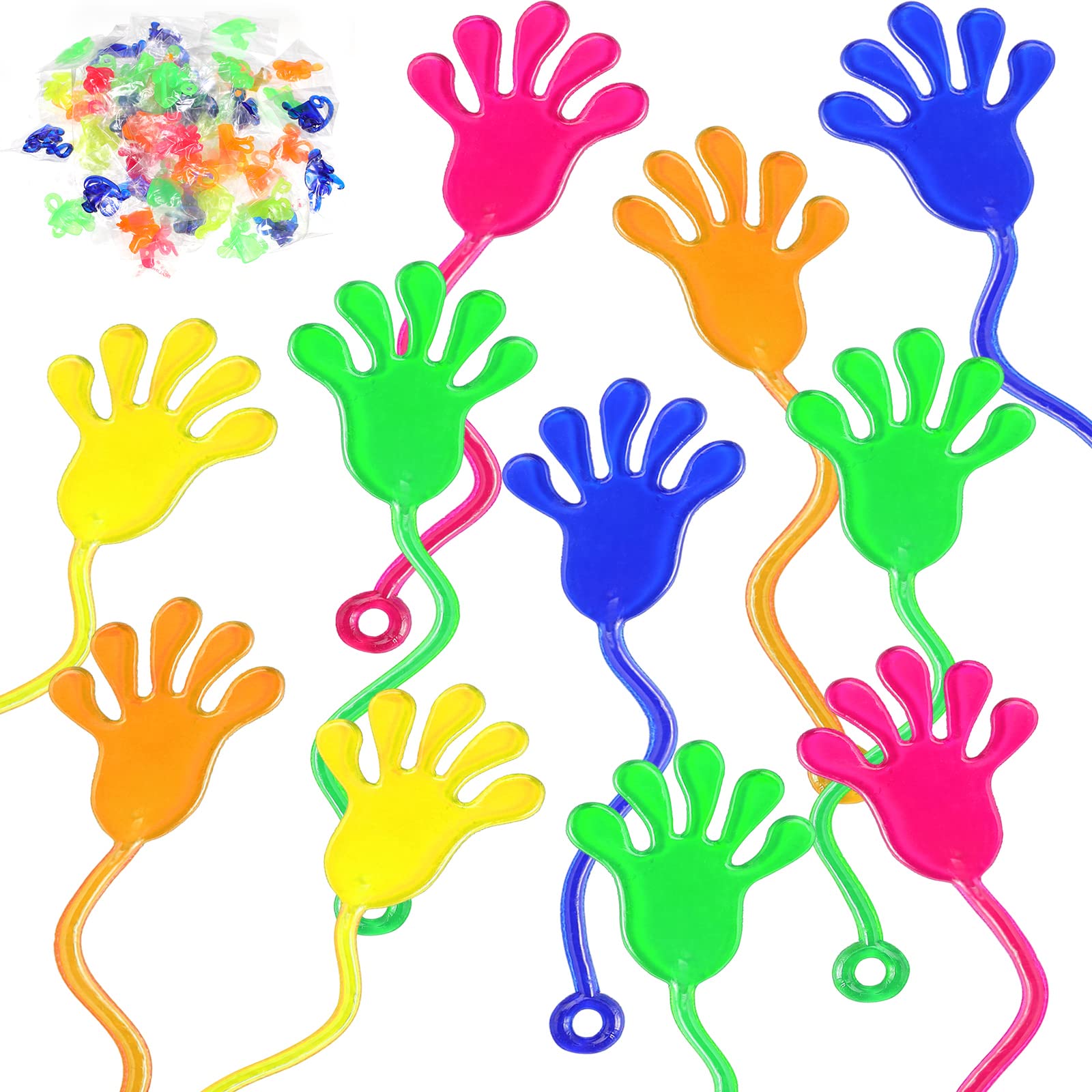 Chivao 500 Pcs Mini Stretchy Sticky Toys, Bulk Stretchy Sticky Toys for Classroom Birthday Party Favors, 1 1/4 Inch
