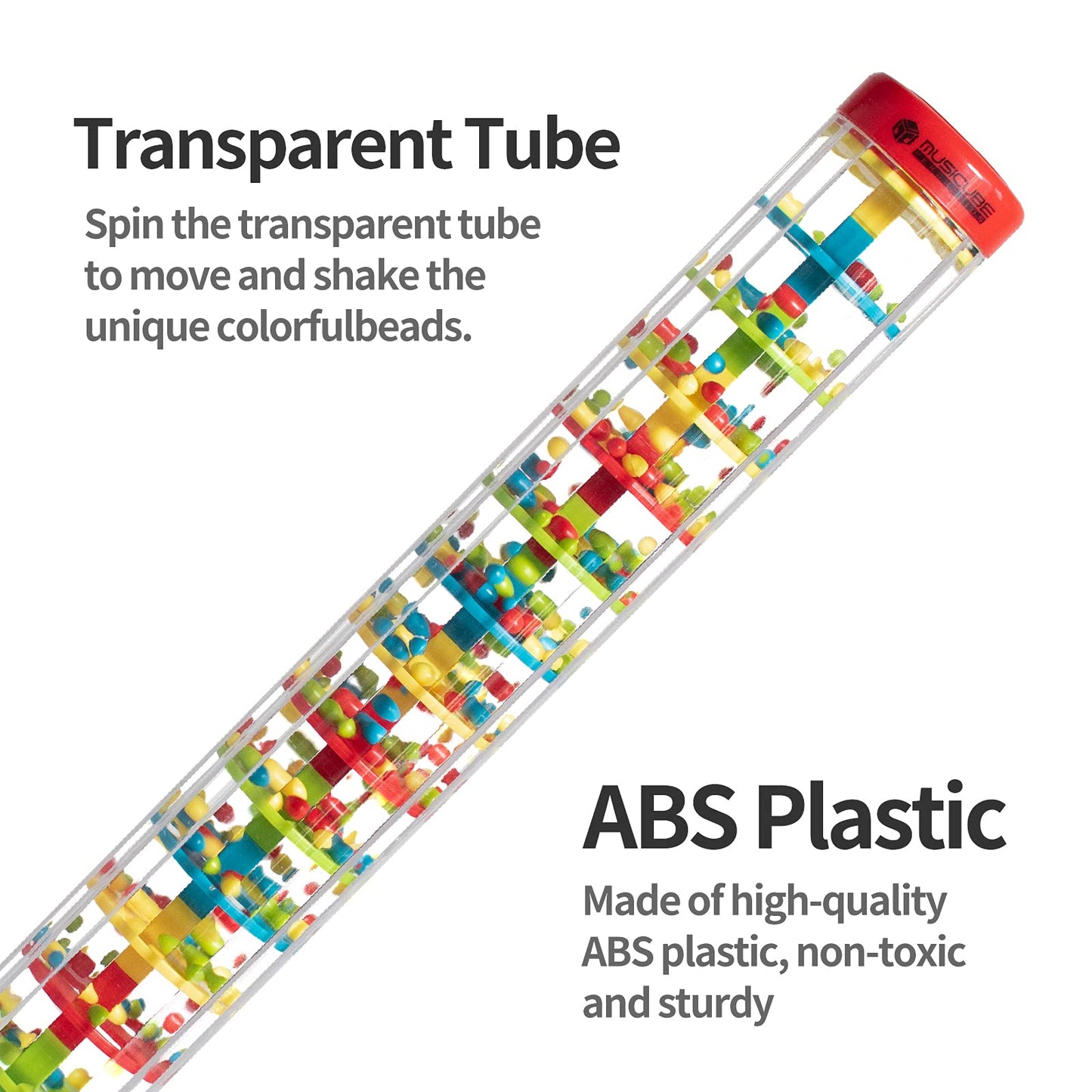 Musicube 16 Inch Baby Rainmaker Toy Rain Stick Musical Instrument For Baby Infant Toddler Raindrop Sound Shakers & Rattle Sensor
