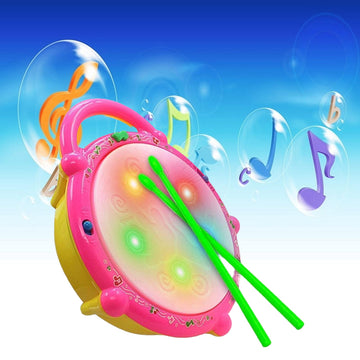 Ap Sinha Musical Flash Drum Toy For Kids  5 Color Lights, 3 Game Modes, 9 Songs & Drum Sounds