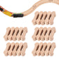 25 Pcs Wooden Dog Bone Track Connector, Wooden Train Connector Pieces Wooden Train Track Adapter Connector for Teens to Make Woo