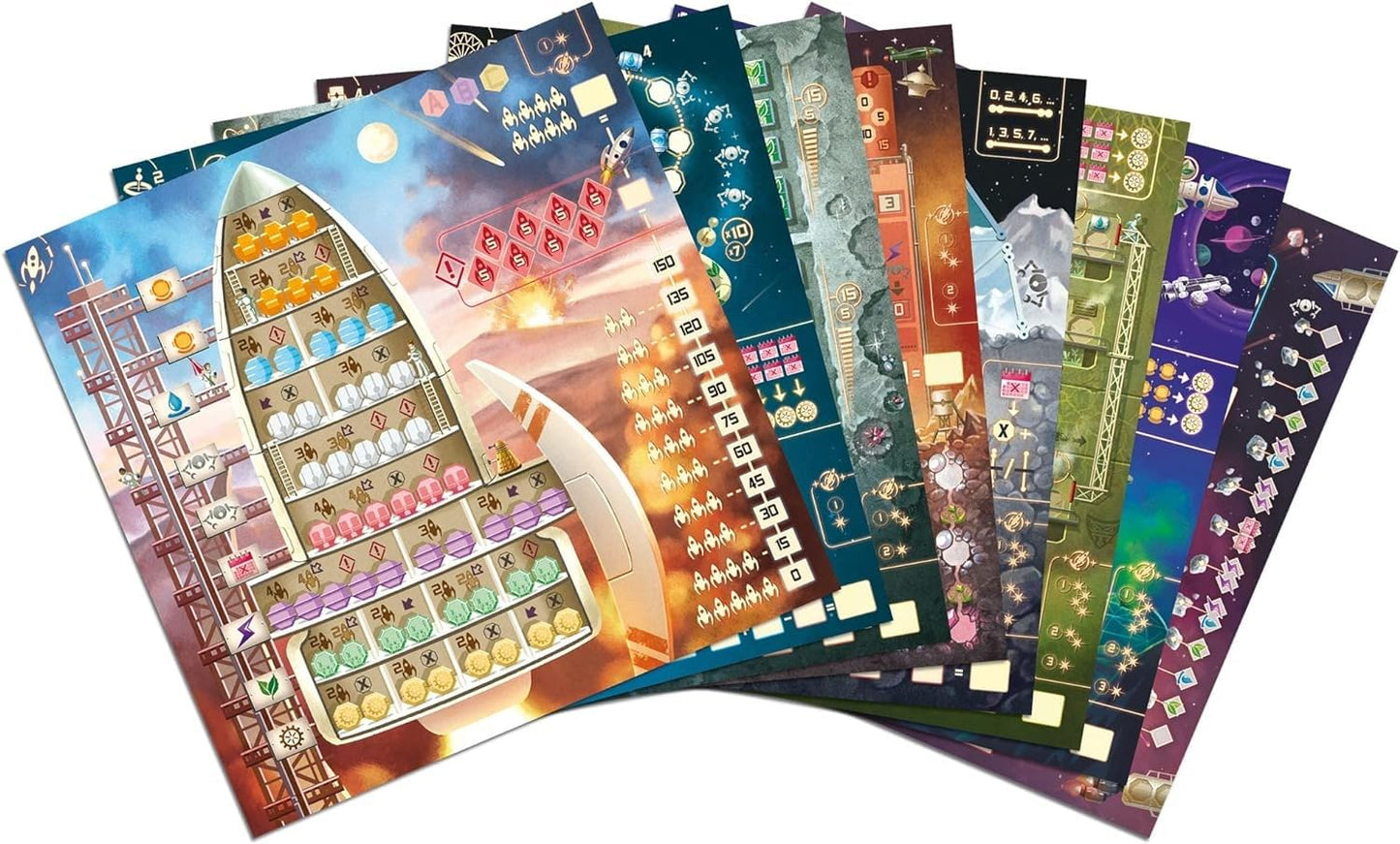 Blue Cocker Moon Board Game | Sci-Fi Strategy | 1-6 Players | Ages 10+ | Cardboard | Model WTMOON01