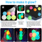 12 Pcs Ceiling Balls Glowing Sticky Balls, Stress Balls Glow In The Dark Toys, Luminous Stress Relieving Balls Fun Decompression