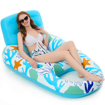 Jasonwell Inflatable Pool Float Adult - Pool Floaties Lounger Floats Raft Floating Chair Water Floaties for Swimming Pool Lake L