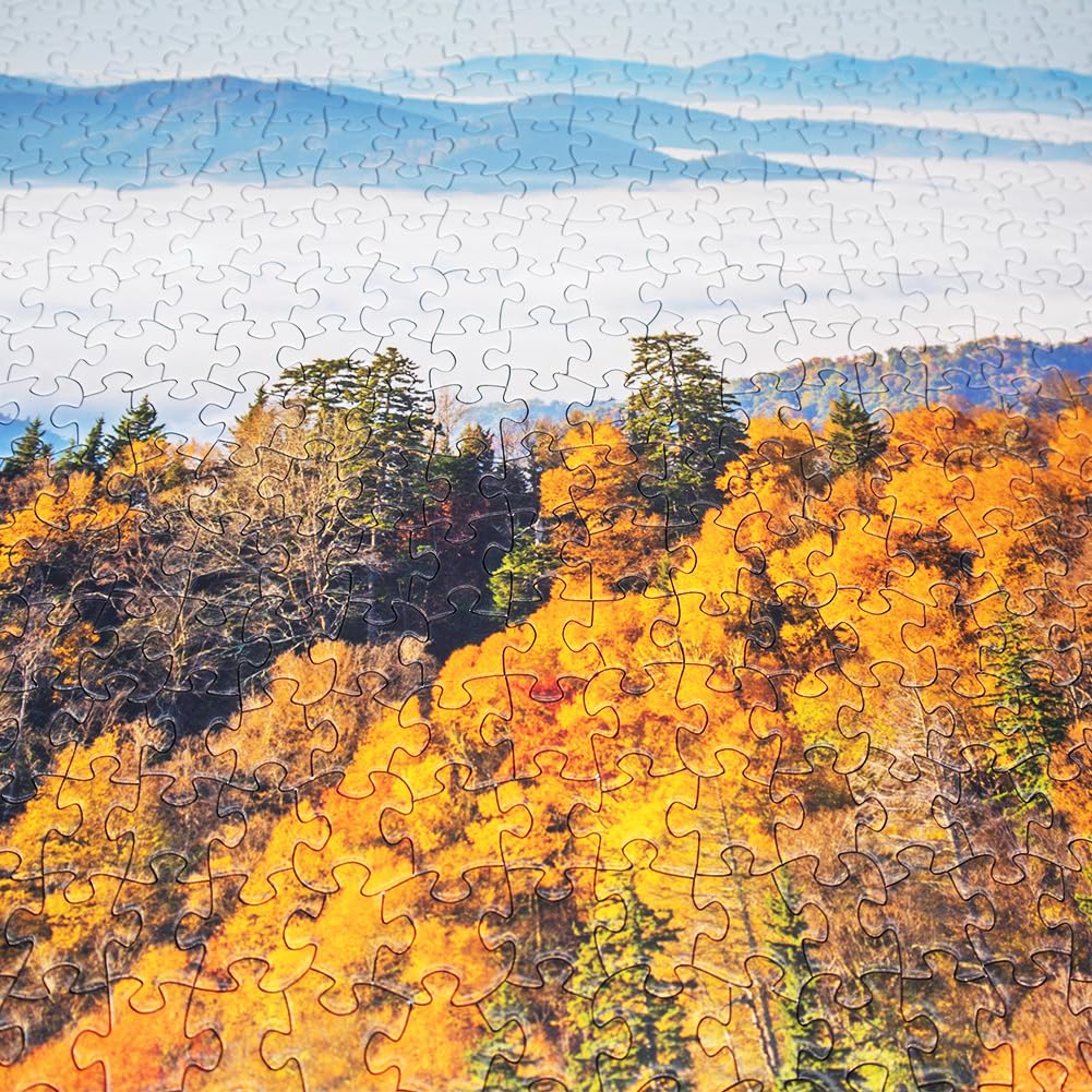 Beduke Jigsaw Puzzles 1000 Pieces For Adults Great Smoky Mountain National Park 1000 Piece Puzzle Thick Sturdy Precise Interlock