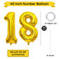 Paticool Gold Number 18 Balloon, 40 Inch Large 18/81Number Foil Mylar Balloons For 18Th Birthday Party Celebration Decorations S