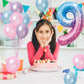 40 Inch Gradient Blue Pink Number 9 Balloon, 9Th Birthday Balloons, 11Pcs Pearl Light Purple Pink Blue Latex Balloons 9 Foil Bal