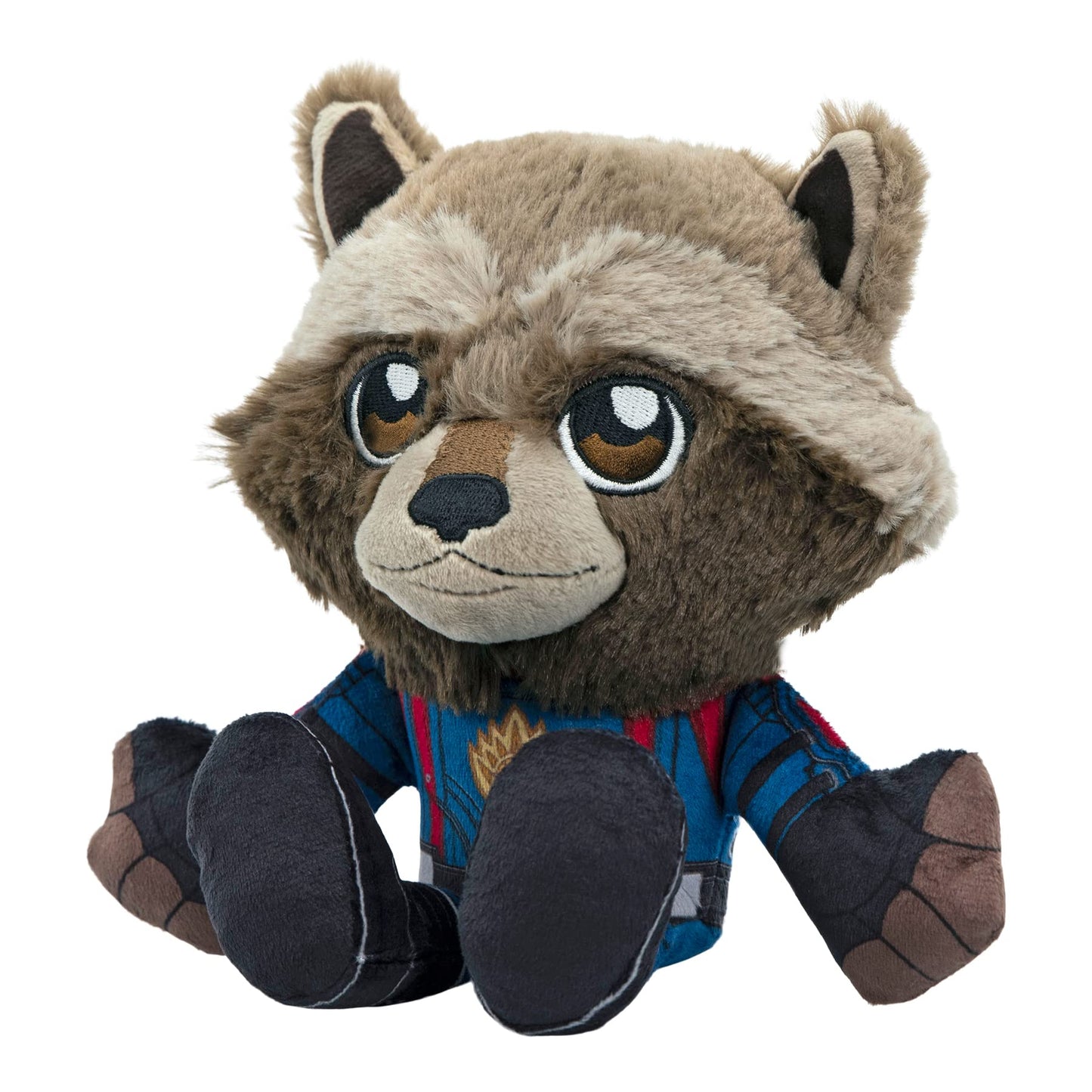 Bleacher Creatures Marvel Rocket Raccoon Plush Toy - 8" Soft Chibi, Crystal Velboa Polyester, Cute Sitting Design